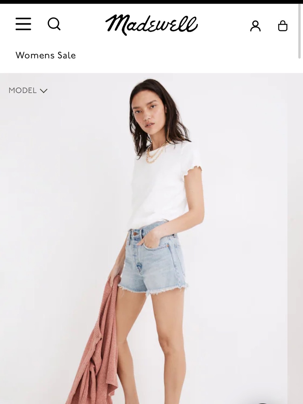 Madewell Relaxed Light Wash Denim Jean Shorts - Frayed Hem
